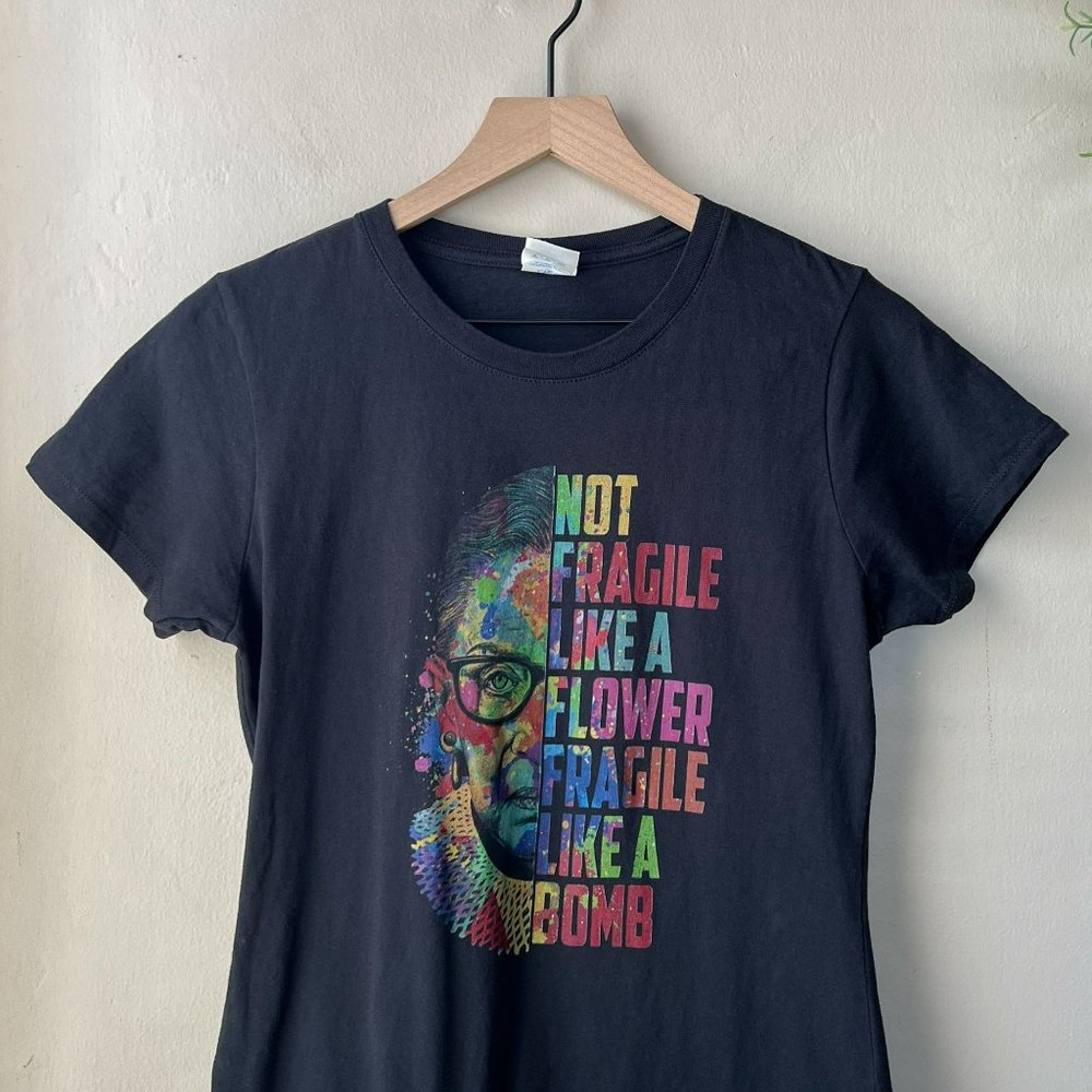 Ruth Bader Ginsburg Not Fragile Like A Flower Fra… - image 2